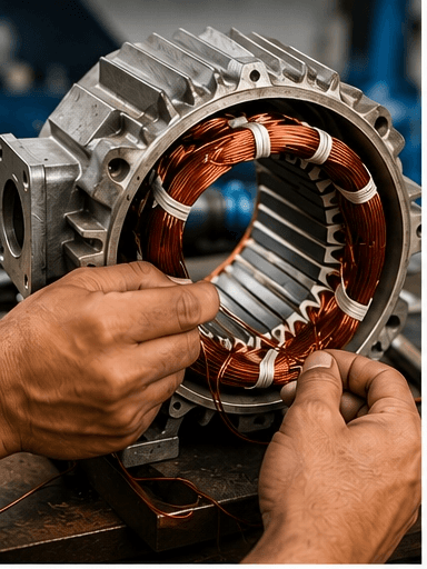 Motor rewinding